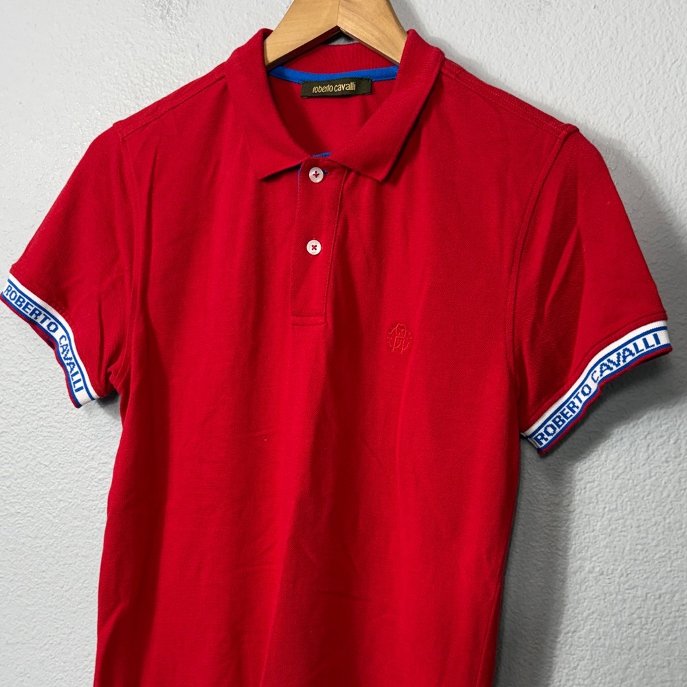 Roberto‎ Cavalli Pique Logo Polo Shirt